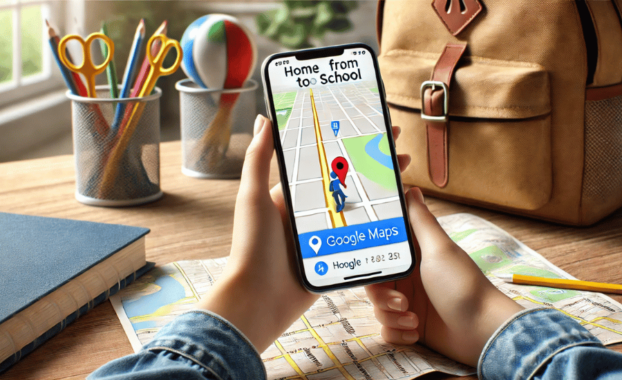 スマホで通学経路印刷を行う方法
